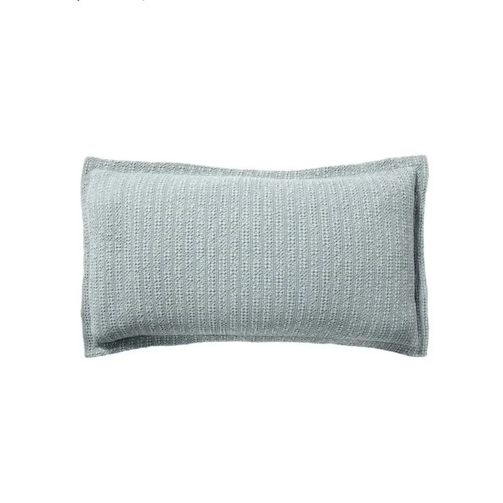 Pottery Barn Honeycomb Cotton Pillow Sham King x2 Navy and Chambray